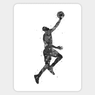 Basketball player black and white Magnet